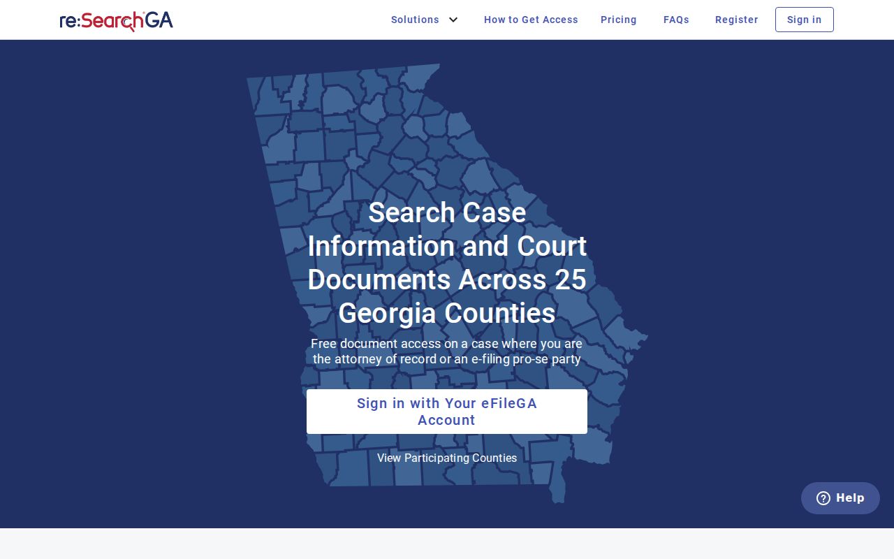 Peachtree City people search through the Georgia court case interface