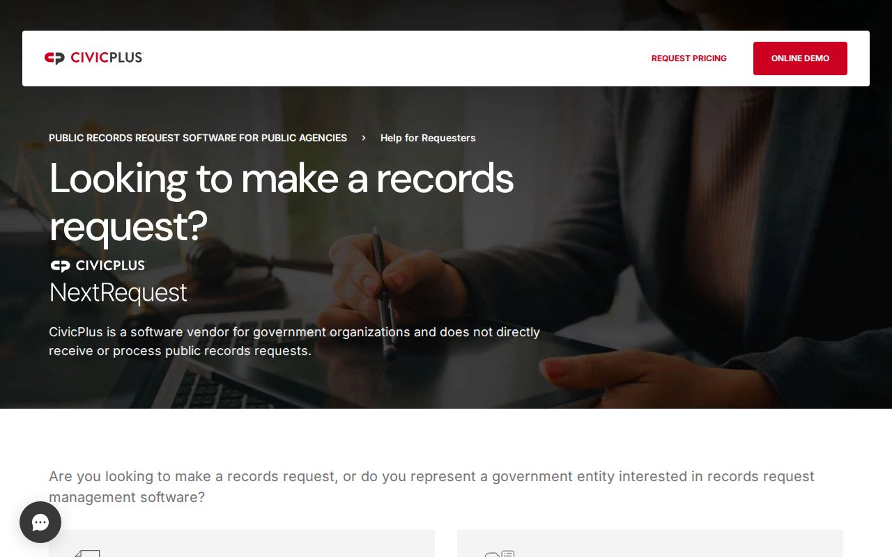 Peachtree City public records request portal in NextRequest